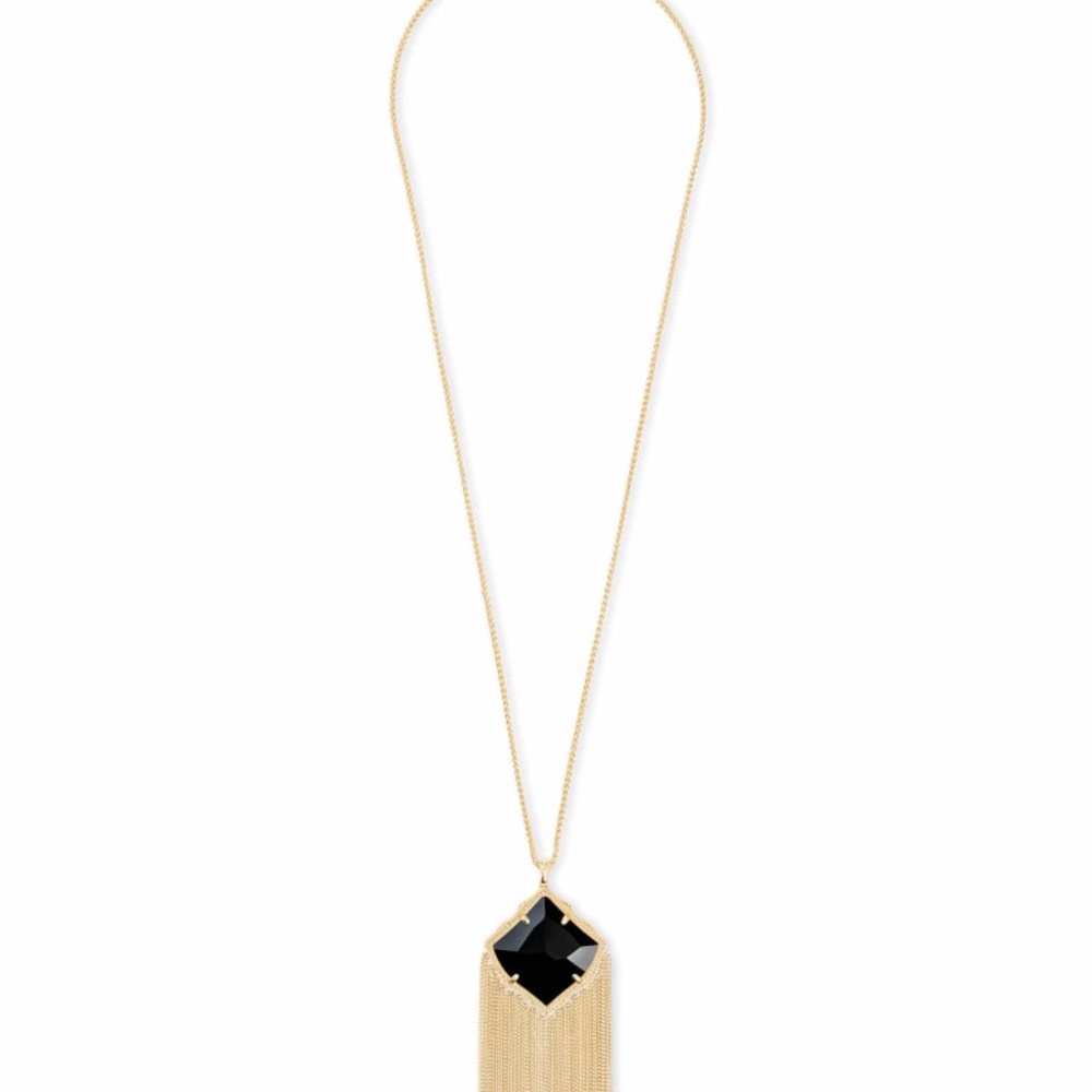 ❌SOLD❌ Kendra Scott Kingston black & gold necklace - Picture 4 of 6